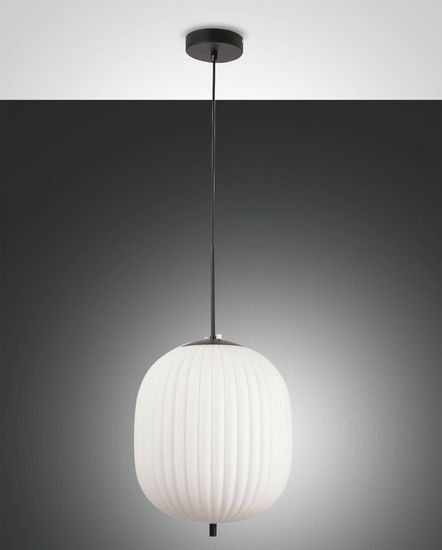 Fabas Luce Pendelleuchte Domizia E27 Ø320mm Schwarz