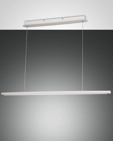 Fabas Luce LED Pendelleuchte Mason 2000x50mm 42W Warmweiß Weiß dimmbar