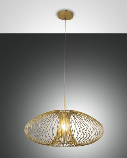 Fabas Luce Pendelleuchte Fassa E27 Ø600mm Gold