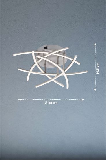 Fischer & Honsel Cross TW LED Deckenleuchte 6-fach 24W Tunable white steuerbar dimmbar nickel 20925