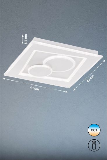 Fischer & Honsel Ratio LED Deckenleuchte 44W Tunable white steuerbar dimmbar Acrylglas weiß 20985