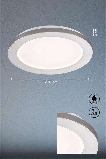 Fischer & Honsel Gotland LED Deckenleuchte 8,4W warmweiss dimmbar Acrylglas chrom IP44 21174