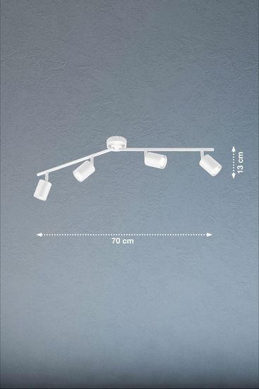 Fischer & Honsel Vano LED Deckenleuchte 4-fach GU10 warmweiss sandweiß 21353