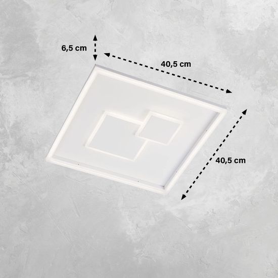 Fischer & Honsel Trey LED Deckenleuchte 27,6W Tunable white steuerbar dimmbar Acryl weiß + Fernbedienung 21398