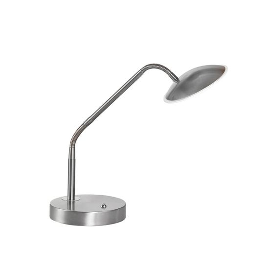 Fischer & Honsel Tallri LED Tischleuchte 7,5W Tunable white steuerbar dimmbar Glas teilsatiniert nickel 50700