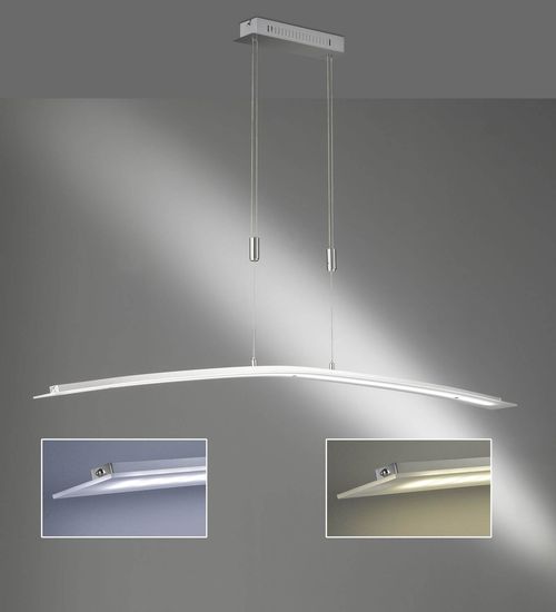 Fischer & Honsel Metis LED Pendelleuchte 29,1W Tunable white steuerbar dimmbar Abdeckglas satiniert nickel 60165