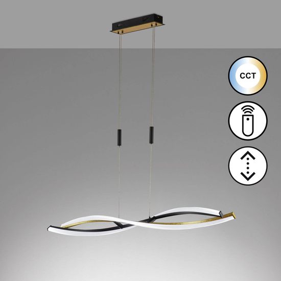 Fischer & Honsel Torcido LED Pendelleuchte 26,3W Tunable white steuerbar dimmbar Acrylglas sandschwarz 61018