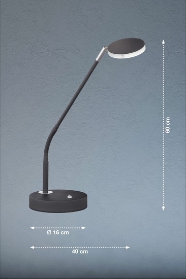 FHL Luna LED Tischleuchte 6W Tunable white steuerbar dimmbar schwarz 850156