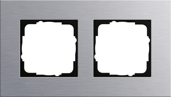 Gira 021217 Abdeckrahmen 2-fach Gira Esprit Aluminium