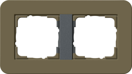 Gira 0212426 Abdeckrahmen 2-fach Gira E3 Umbra/Anthrazit