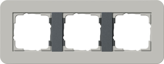 Gira 0213422 Abdeckrahmen 3-fach Gira E3 Grau/Anthrazit