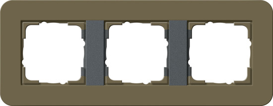 Gira 0213426 Abdeckrahmen 3-fach Gira E3 Umbra/Anthrazit