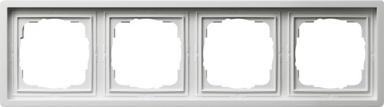 Gira 0214112 Abdeckrahmen 4-fach Flächenschalter Reinweiß