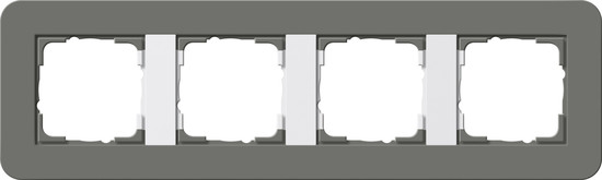 Gira 0214413 Abdeckrahmen 4-fach Gira E3 Dklgrau/Reinweiß