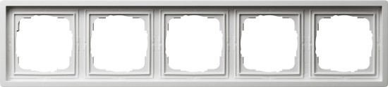 Gira 0215112 Abdeckrahmen 5-fach Flächenschalter Reinweiß