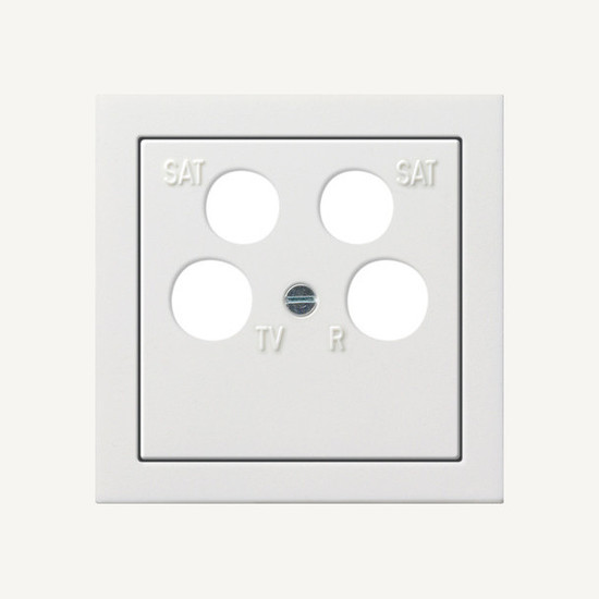 Gira 0259112 Zentralplatte 4-fach Flächenschalter Reinweiß