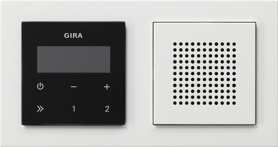Gira 049572 UP-Radio RDS Lautsprecher + Rahmen E2 Gira E2 Reinweiß