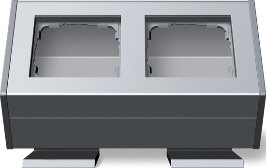 Gira 119226 Profil 2-fach Befestigungswinkel Profil 55 Aluminium