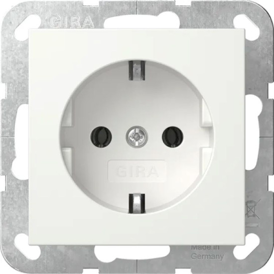 GIRA 418803 Schuko-Steckdose System 55 reinweiss glänzend