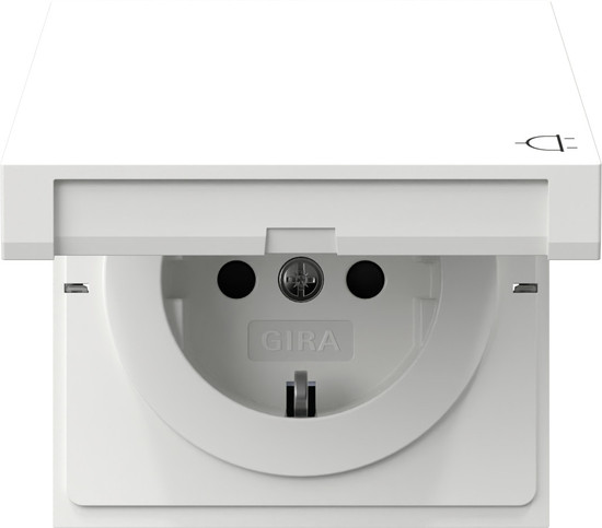 Gira 441470 SCHUKO-Steckdose KD + SP Flächenschalter Reinweiß