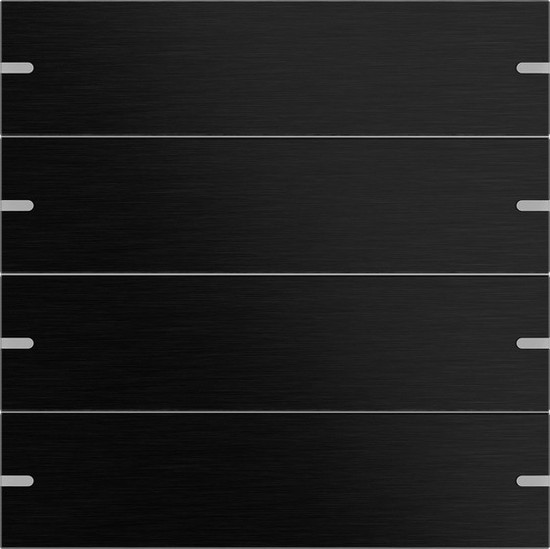 Gira 5024126 Wippenset 4-fach Tastsensensor 4.95 Alum.Schwarz(elox.)