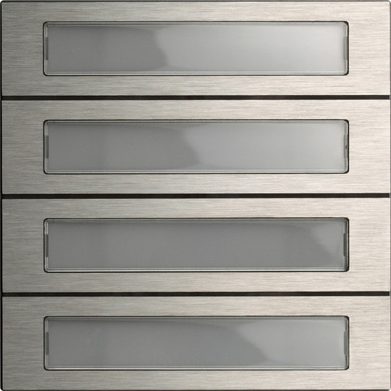 Gira 5534914 Ruftastenmodul 4-fach System 106 Edelstahl V4A
