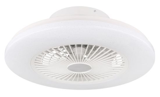 Globo Travo LED Deckenventilator 30W CCT Weiß, Metall Fernbedienung Nachtlicht Ø50cm 03628