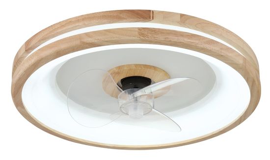 Globo Gatian LED Deckenventilator 30W CCT Weiß Matt, Metall Fernbedienung Nachtlicht 12,5cm 03650