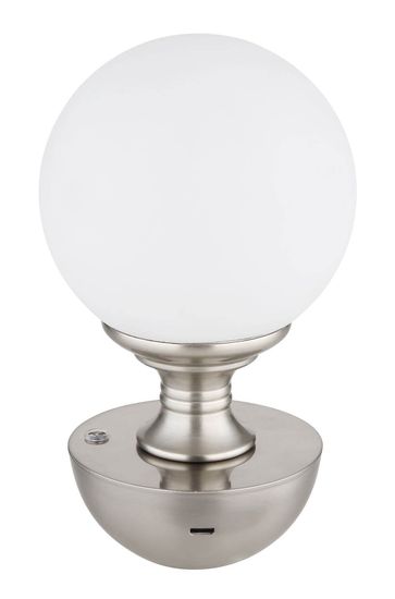 Globo Tabina LED Tischleuchte 2,5W CCT Nickel Matt, Metall Ø12cm 21015N