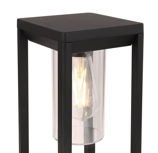 Globo Candela E27 LED Außenleuchte IP44 Schwarz Matt, Aluminium Druckguss 35cm 3135S1