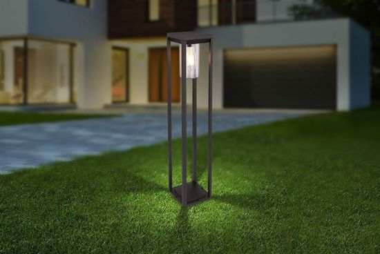 Globo Candela E27 LED Außenleuchte IP44 Schwarz Matt, Aluminium Druckguss 80cm 3135S3