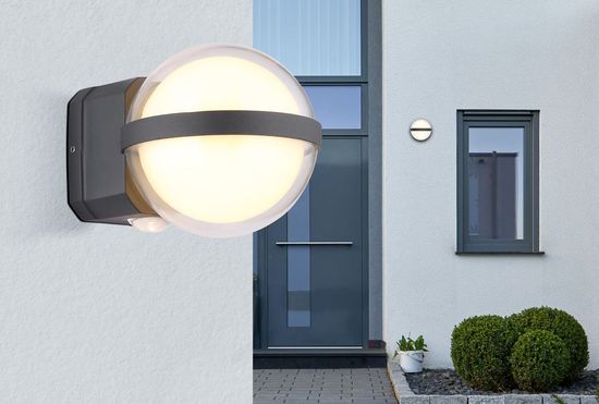 Globo Illi LED Außenleuchte 12W Warmweiß IP54 Anthrazit, Aluminium 11cm 34157