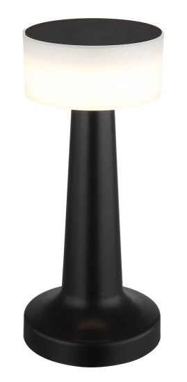 Globo Angelika LED Tischleuchte 1W CCT Schwarz Matt, Kunststoff Ø9cm 58447S