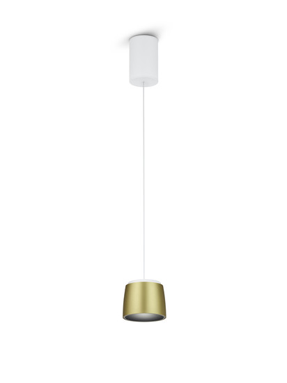 Helestra OVE LED Pendelleuchte 16W dimmbar 90Ra Warmweiss Weiß-Gold 6-5023.09