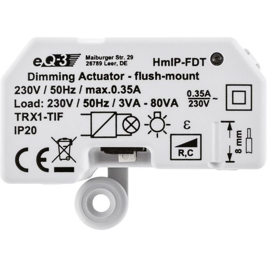 Homematic IP Dimmaktor - Unterputz - Phasenabschnitt HmIP-FDT 150609A0