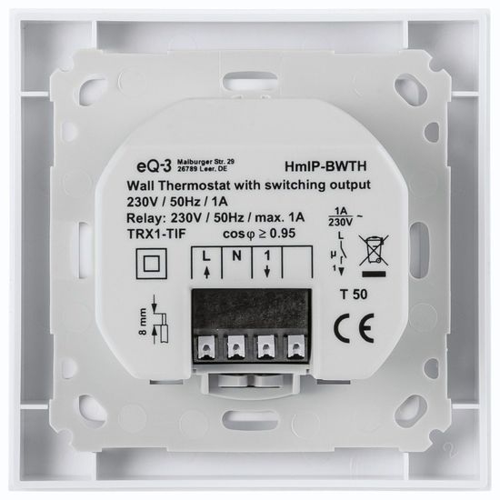 Homematic IP Wandthermostat mit Schaltausgang - für Markenschalter HmIP-BWTH 150628A0