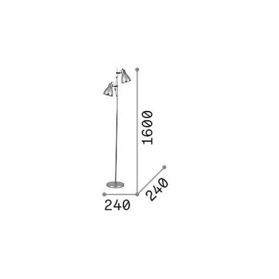 Ideal Lux ELVIS Stehleuchte E27 2-fach ⌀240mm Schwarz 001197