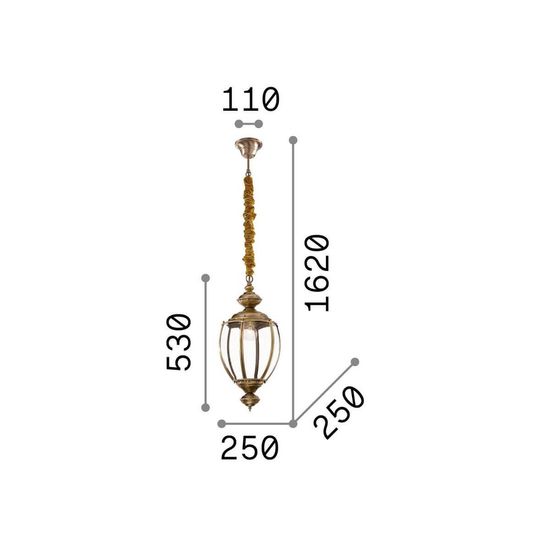 Ideal Lux NORMA Pendelleuchte E27 ⌀250mm dimmbar Brüniert 005911