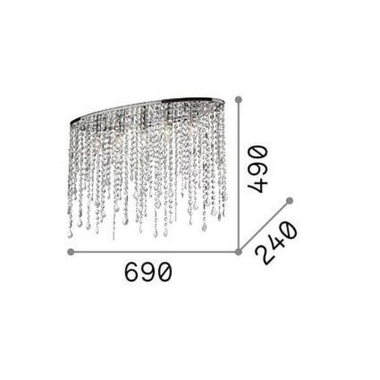 Ideal Lux RAIN Deckenleuchte E14 5-fach dimmbar Chrom 008455