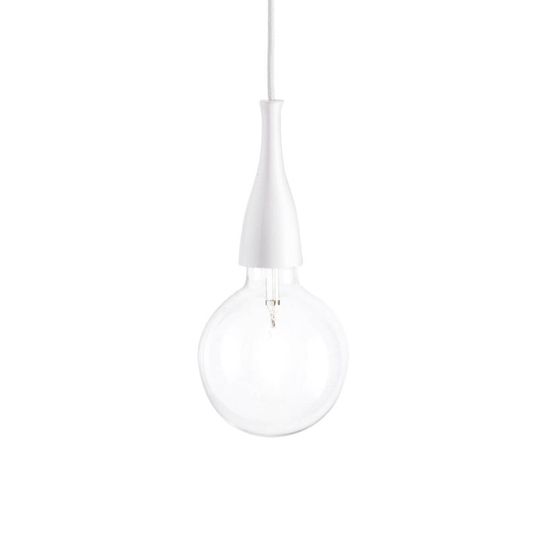 Ideal Lux MINIMAL E27 Pendelleuchte 8W ⌀125mm dimmbar Weiss warmweiss 009360