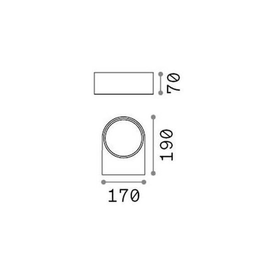 Ideal Lux IKO Wandleuchte E27 dimmbar Weiss IP54 018522