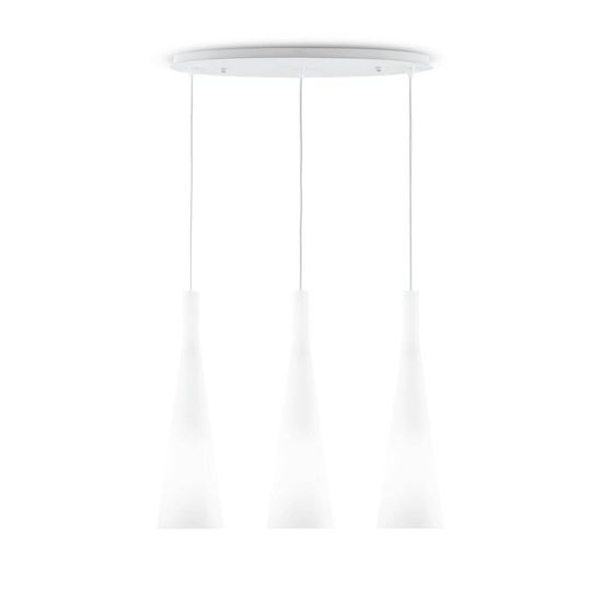 Ideal Lux MILK Pendelleuchte E27 3-fach ⌀140mm dimmbar Weiss 030326