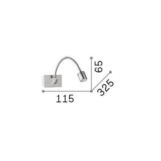 Ideal Lux DYNAMO LED Wandleuchte 3W Nickel neutralweiss 031477