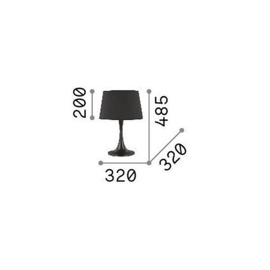 Ideal Lux LONDON Tischleuchte E27 ⌀320mm Chrom 032375