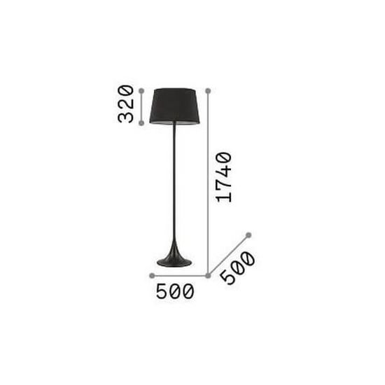 Ideal Lux LONDON Stehleuchte E27 ⌀500mm Chrom 032382