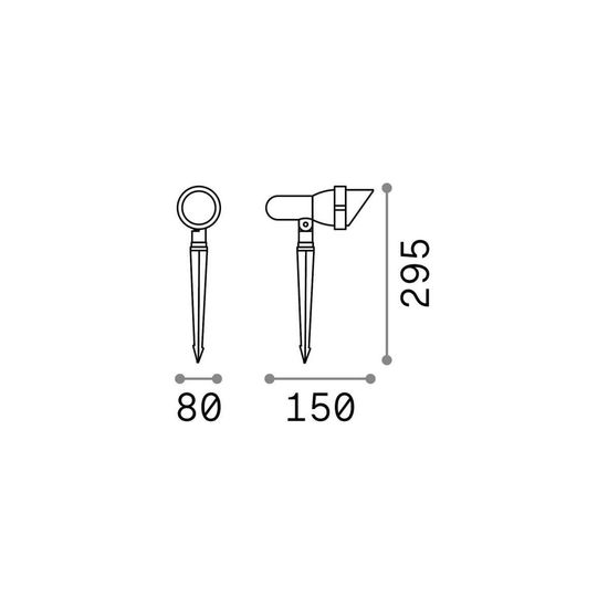 Ideal Lux TERRA Bodenleuchte GU10 dimmbar Anthrazit IP65 033037