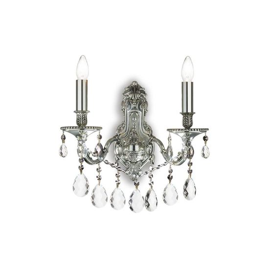 Ideal Lux GIOCONDA Wandleuchte E14 2-fach dimmbar Silber 044910