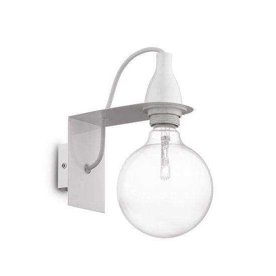 Ideal Lux MINIMAL E27 Wandleuchte 8W dimmbar Weiss warmweiss 045191