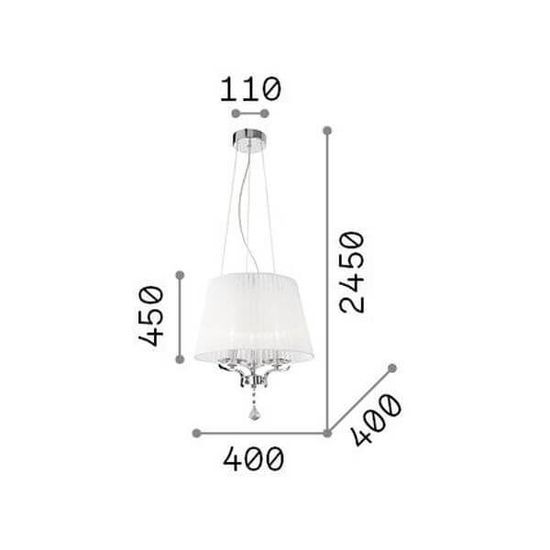 Ideal Lux PEGASO Pendelleuchte E14 3-fach ⌀400mm dimmbar Weiss 059235