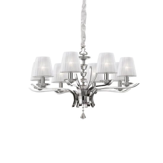 Ideal Lux PEGASO Pendelleuchte E14 8-fach ⌀760mm dimmbar Weiss 059242